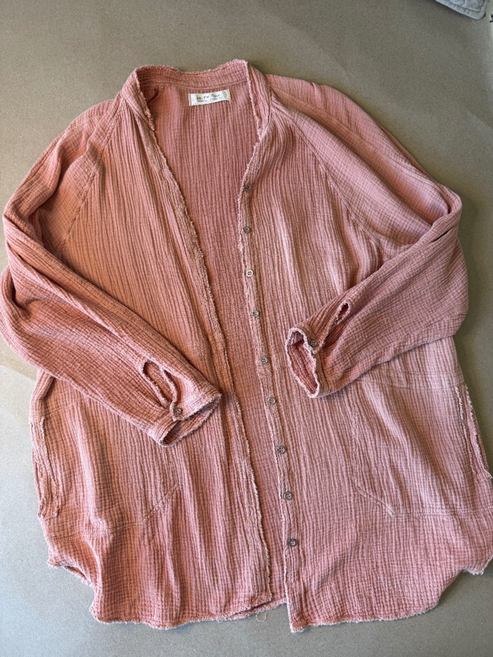 Free People We The Free Summer Daydream Button-Down Shirt Size M